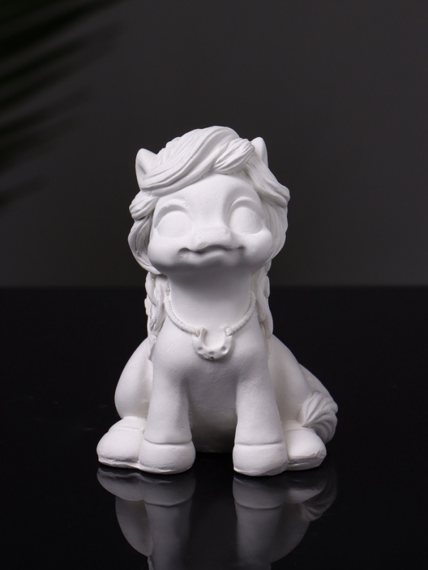 Статуэтка Статуэтка "Пони с подковой" 8х5х5 см, натуральный