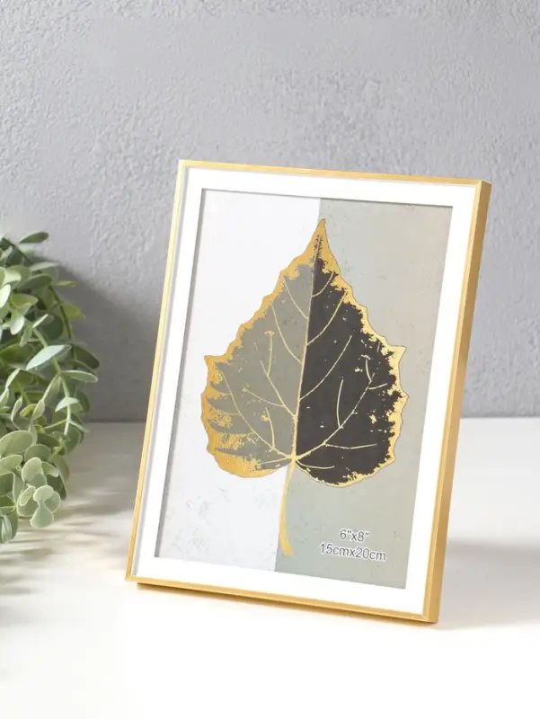 Фоторамка пластик 15х20 см "Современная классика" золото и белый 20,8х15,8х1,5 см