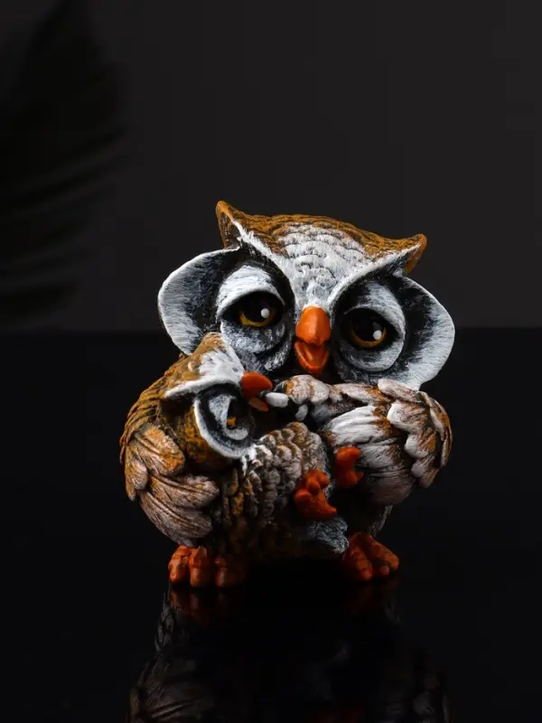 Фигура "Сова кормит совёнка" 8х7.5х8.7 см