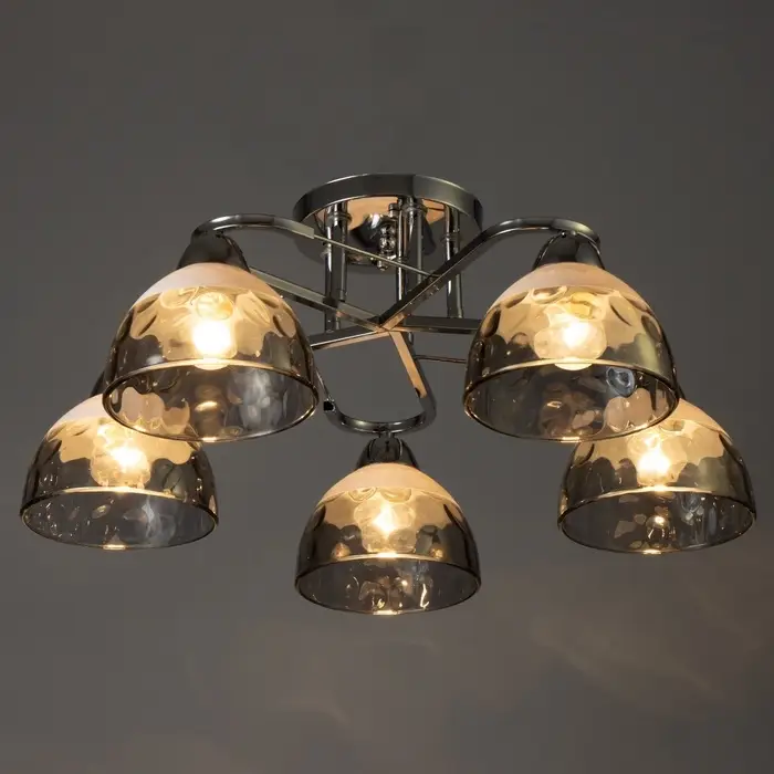 Светильник потолочный BayerLux &laquo;Аквила&raquo;, 5&times;Е27, 40 Вт, хром, 45&times;15&times;22 см