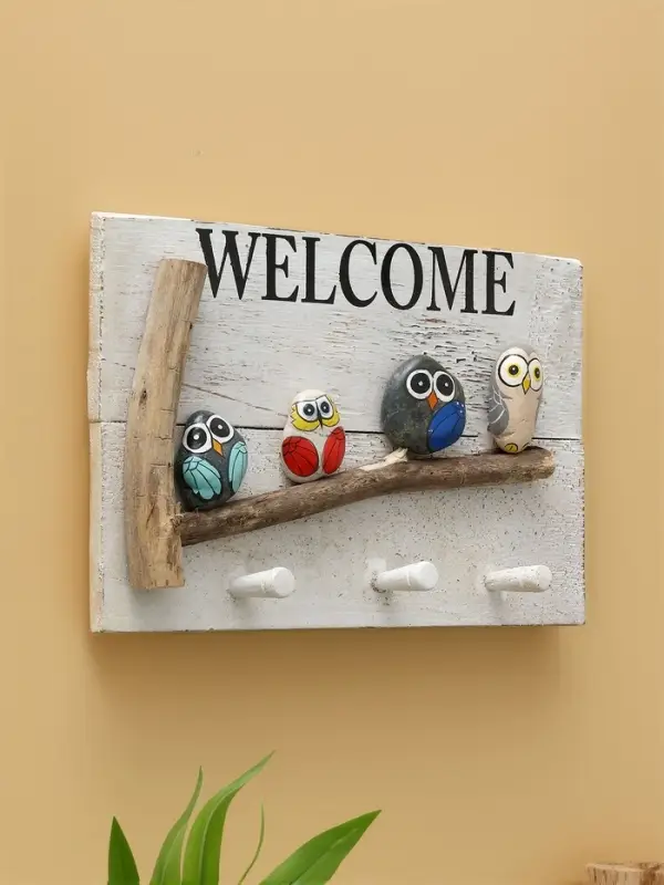 Вешалка WELCOME, 31×6.5×21 см, дерево албезия Вешалка WELCOME, 31×6.5×21 см, дерево албезия