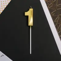 Свеча для торта, цифра &laquo;1&raquo;, 11.5&times;2.3 см