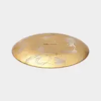 Тарелка Magistro Gold Dust, d=21 см, стекло, золотистая