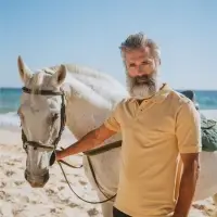 Рубашка поло мужская Adam, серый меланж, размер M