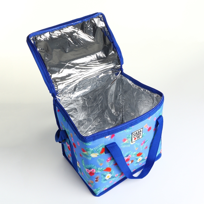 Термосумка на молнии, наружный карман, 13 л, цвет синий Термосумка на молнии, наружный карман, 13 л, цвет синий