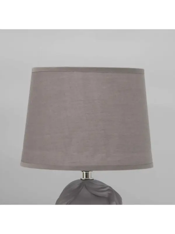 Лампа настольная RISALUX &laquo;Афродита&raquo;, 40 Вт, Е14, серая, 19&times;19&times;28.5 см