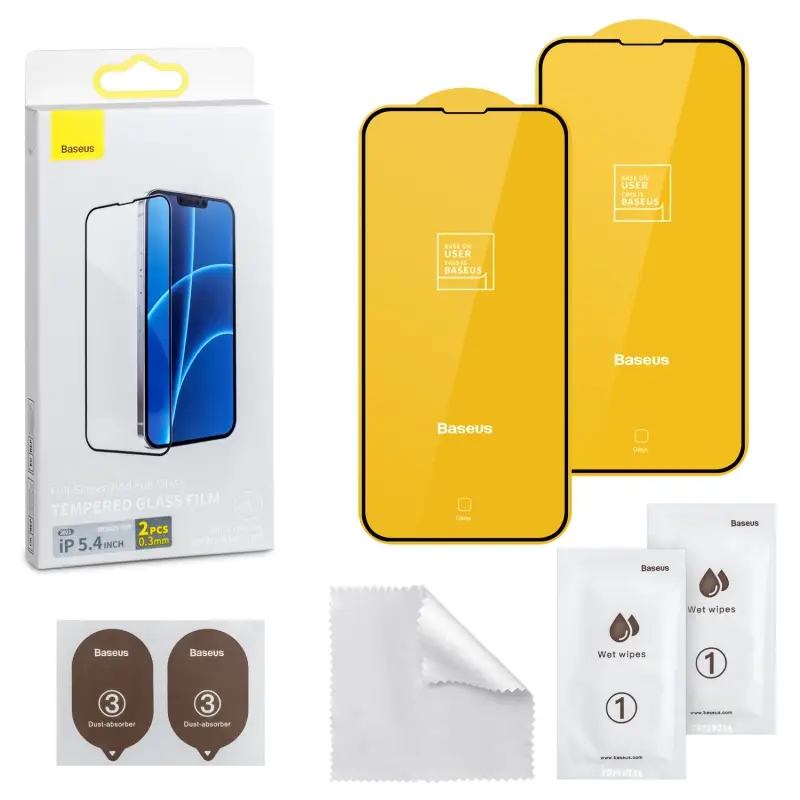 Защитное стекло 13 Mini Baseus Full Glass 0.3mm 2 шт Защитное стекло 13 Mini Baseus Full Glass 0.3mm 2 шт