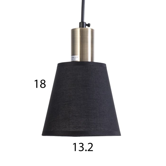 Люстра Люстра "Айрис" 1х60Вт Е27 Чёрный 15х15х20(100)см