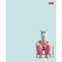 Тетрадь 48л А5ф клетка,скоба Пластик.облож,ассорт,Любитель альпак,090249