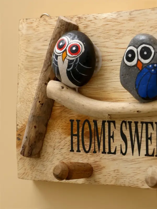 Вешалка Вешалка "HOME SWEET HOME" дерево Албезия 30х6х15 см