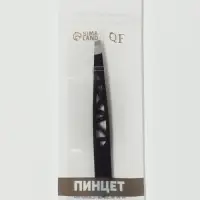 Пинцет &laquo;Геометрия&raquo;, скошенный, 9.5 см, чёрный