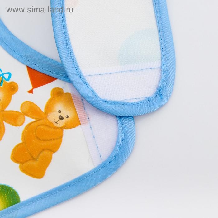 Нагрудник из ткани с ПВХ покрытием, «Мишки», цвет МИКС