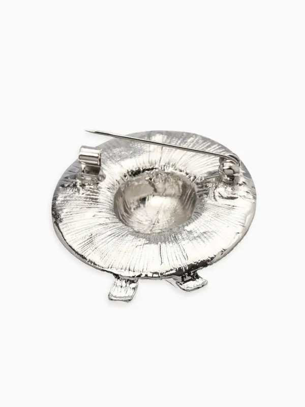 Брошь &laquo;Шляпка&raquo;, цвет серебро