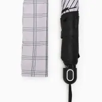 Зонт мех R47/55 8сп 4сл эпонж В/У УФ КЛЕТКА прямая ручка с/рез розовый пакет