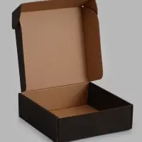 Коробка самосборная, черная, 24 х 24 х 7,5 см