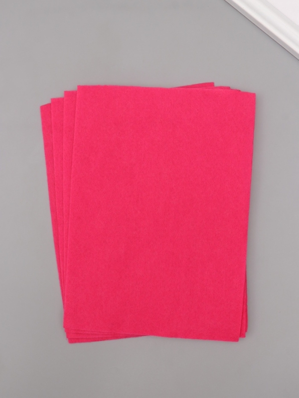 Фетр мягкий 1.5 мм Фетр мягкий 1.5 мм "Ярко-розовый" набор 4 листа 15х20 см