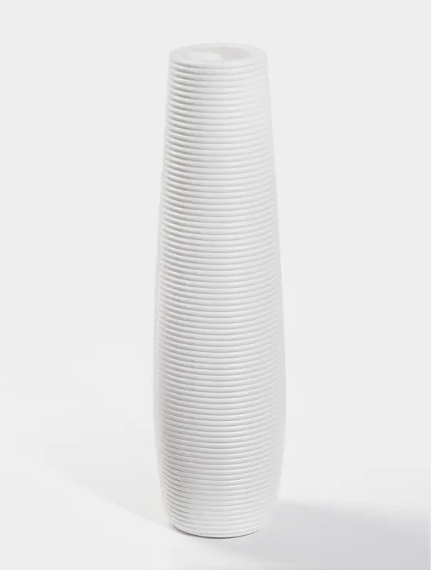 Ваза напольная &laquo;Логанс&raquo;, 58&times;11 см, пластик, белая