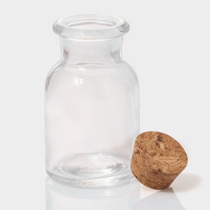 Набор баночек стеклянных для специй с пробковой крышкой Доляна &laquo;Парфе&raquo;, 40 мл, 4&times;6,6 см, 12 шт