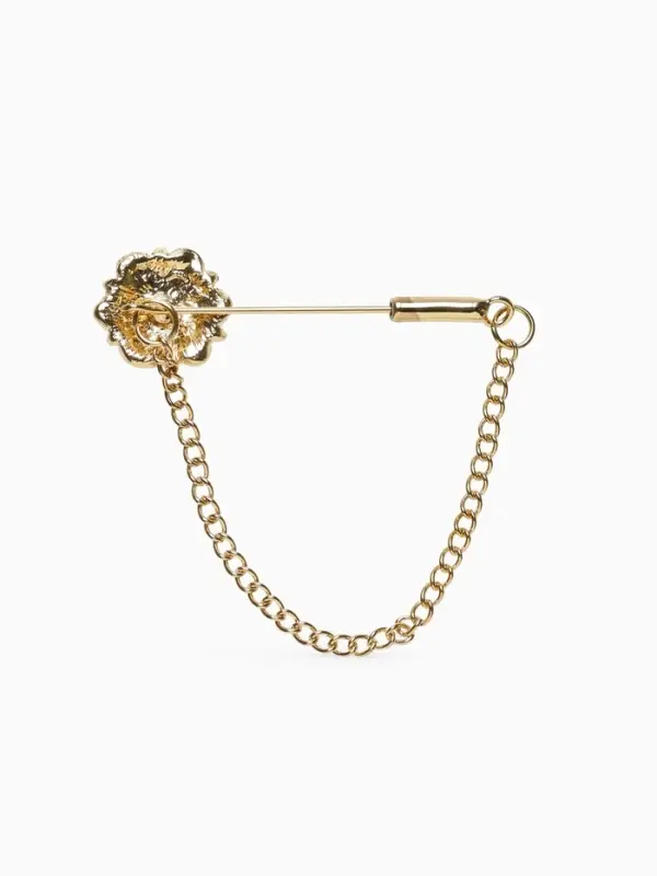 Булавка &laquo;Цветочек&raquo;, 5 см, белая в золоте