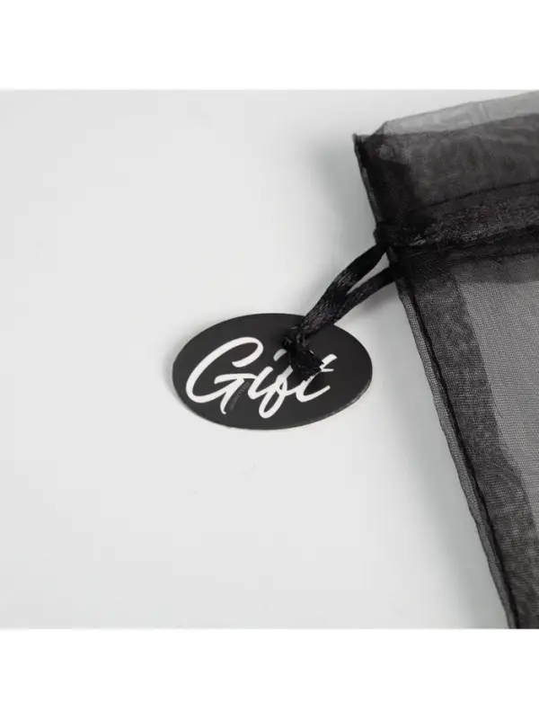 Мешочек подарочный органза черный «Подарок», с шильдиком, 10 х 12 см +/- 1.5 см Мешочек подарочный органза черный «Подарок», с шильдиком, 10 х 12 см +/- 1.5 см