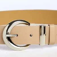 Ремень женский с винтом, 110&times;3.3 см, пряжка металл, серебристая, бежевый