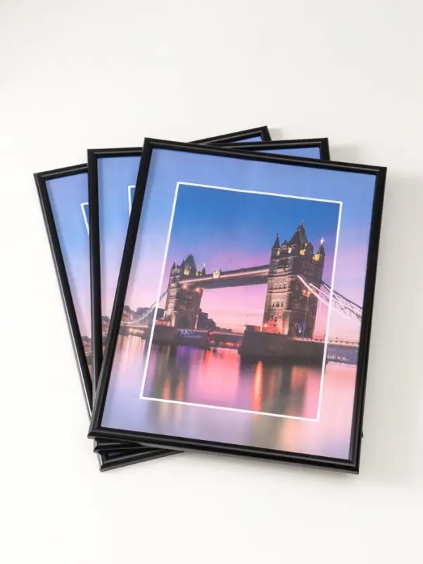 Фоторамка для фото "Vivo" 30х40 см,  набор 3 шт, (пластиковый экран), чёрный