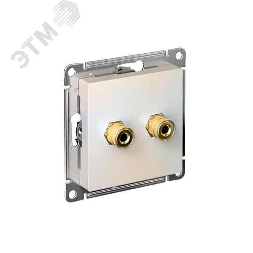 Аудиорозетка ATLASDESIGN двухместная жемчуг