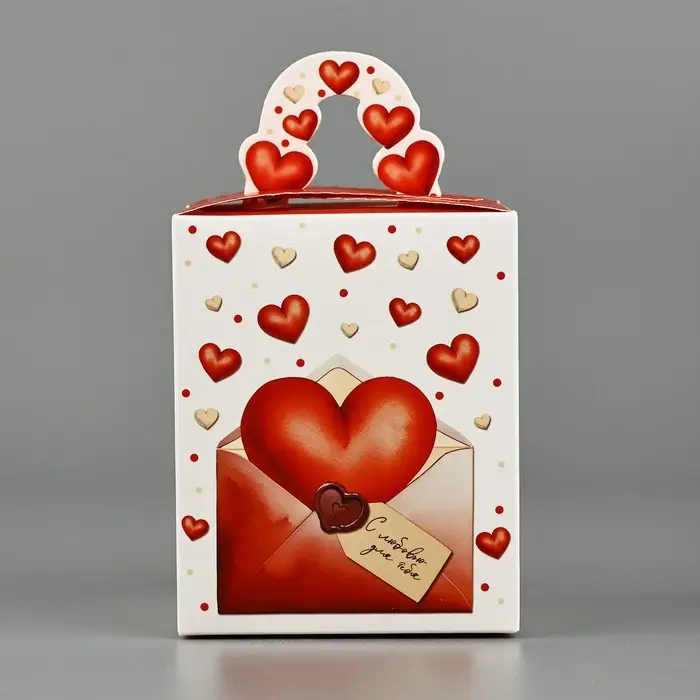 Коробка сборная «Любовное послание» 9 х 11 х 9 см