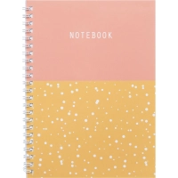 Бизнес-тетрадь Flakes pink обложка УФ лак, спираль, А5, 48л, клетка