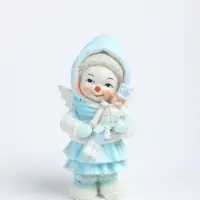 Фигурка полистоун &laquo;Снеговичок в голубом наряде&raquo; 6.5&times;4.5&times;10.5 см