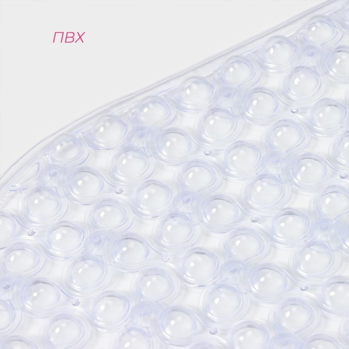 Коврик противоскользящий в ванну на присосках Доляна «Колли», 39×71,5 см, цвет прозрачный Коврик противоскользящий в ванну на присосках Доляна «Колли», 39×71,5 см, цвет прозрачный