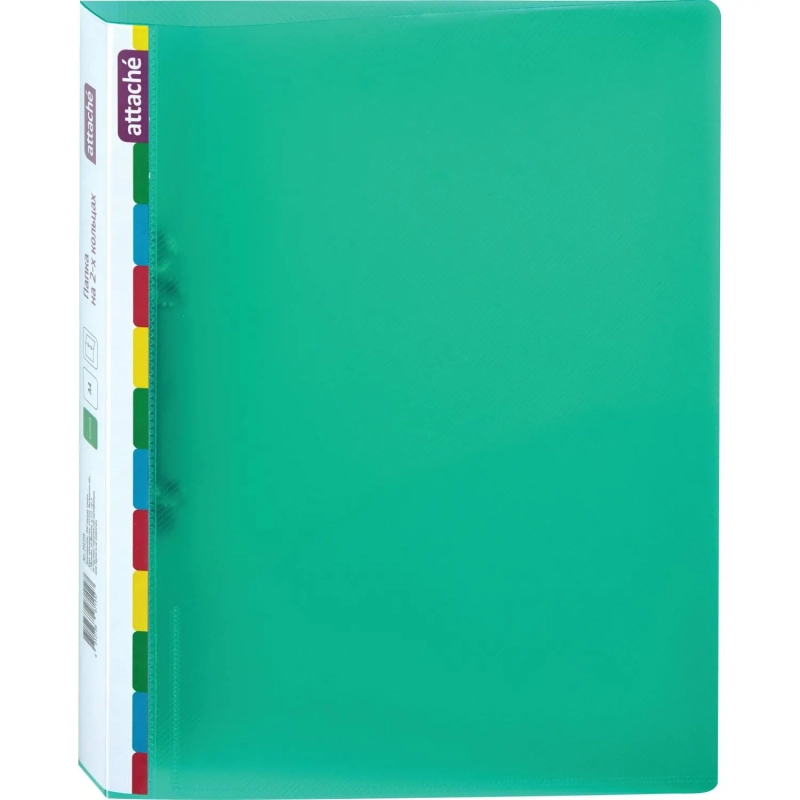 Папка на 2-х кольцах пласт Attache Diagonal зеленый