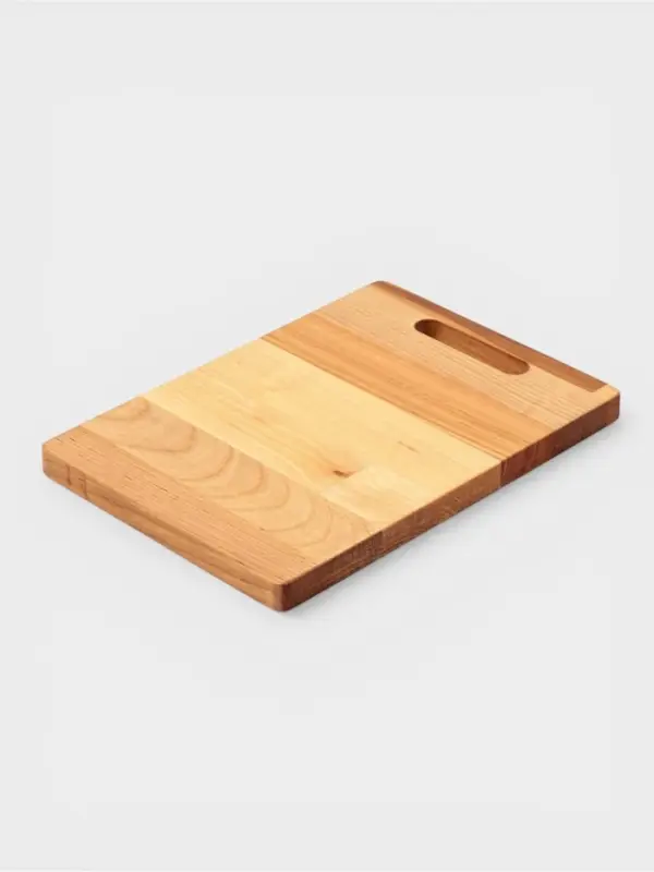 Доска разделочная, пропитана маслом, береза, 25х18х1,8/1,6 см