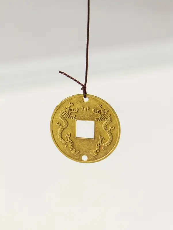 Музыка ветра &laquo;Дракон&raquo;, 6 колокольчиков, под бронзу, 45 см