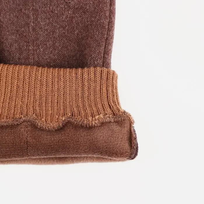 Перчатки мужские, безразмерные, без утеплителя, цвет коричневый