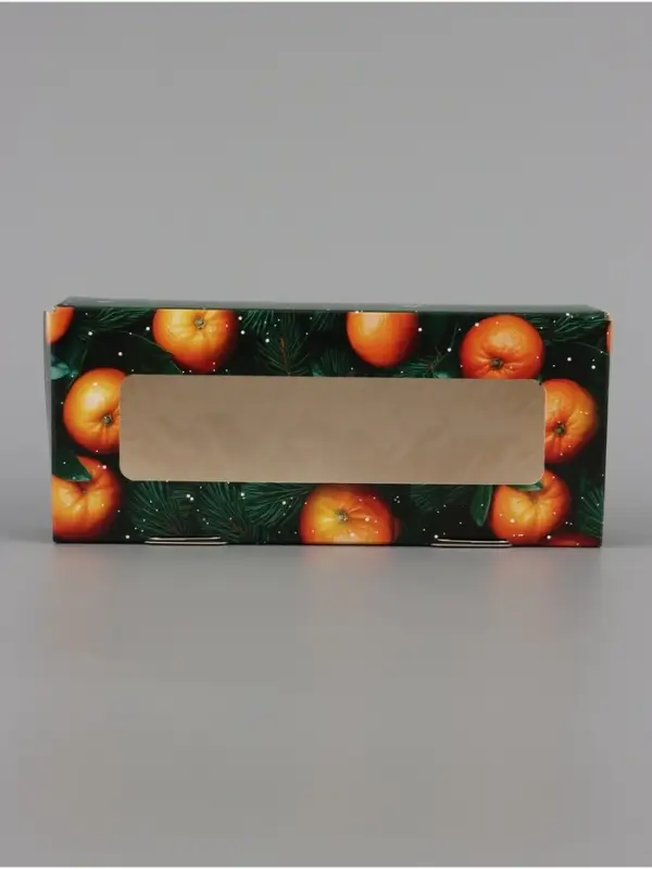 Коробка подарочная, самосборная &laquo;Мандарины&raquo;, 17&times;7&times;4 см