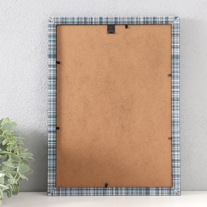 Фоторамка МДФ формат А4 Фоторамка МДФ формат А4 "Шотландская клетка на тёмно-коричневом" 1,5х24х32,7 см