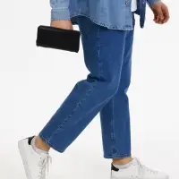 Сумка мужская через плечо TEXTURA, портмоне - клатч, на молнии, чёрная