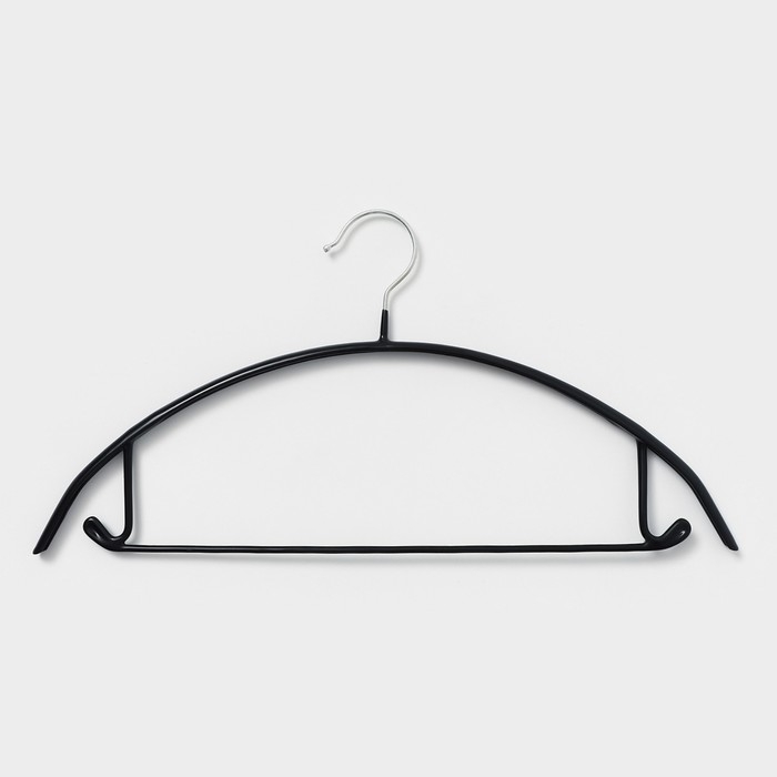 Плечики - вешалки для одежды Доляна, 42×20 см, 4 шт, антискользящее покрытие, цвет чёрный Плечики - вешалки для одежды Доляна, 42×20 см, 4 шт, антискользящее покрытие, цвет чёрный