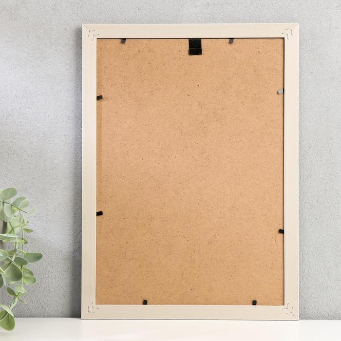 Фоторамка пластик формат А4 Фоторамка пластик формат А4 "Серебряная патина на белом" 33х24 см