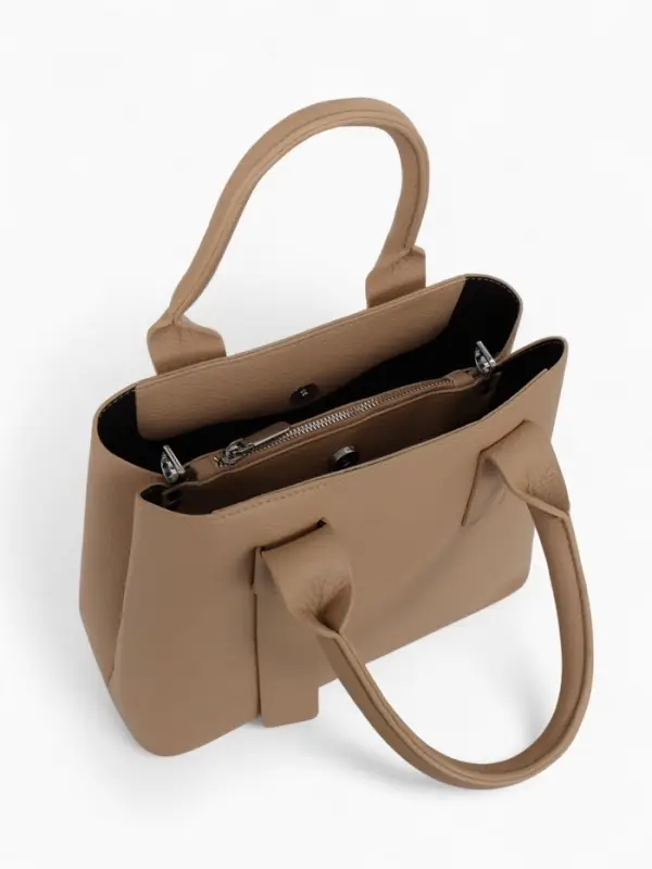 Сумка женская тоут TEXTURA на молнии, 32&times;12&times;24 см, бежевая