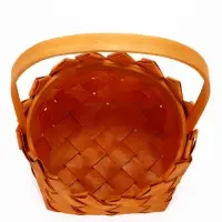 Набор корзин плетёных, 2 шт., 20&times;20&times;12 см, 16&times;16&times;10 см, ива, натуральный цвет