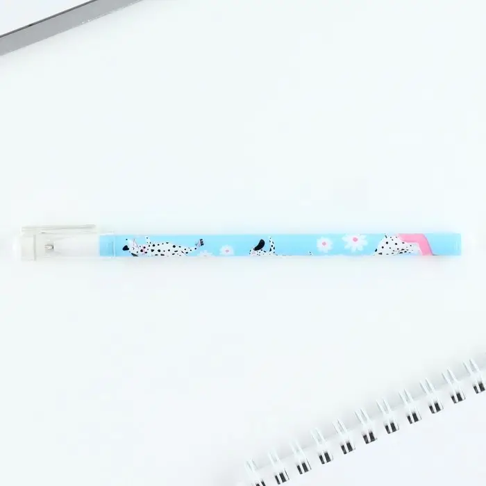 Ручка шариковая, синяя паста 0.5 мм с колпачком пластик «Далматинцы» Ручка шариковая, синяя паста 0.5 мм с колпачком пластик «Далматинцы»