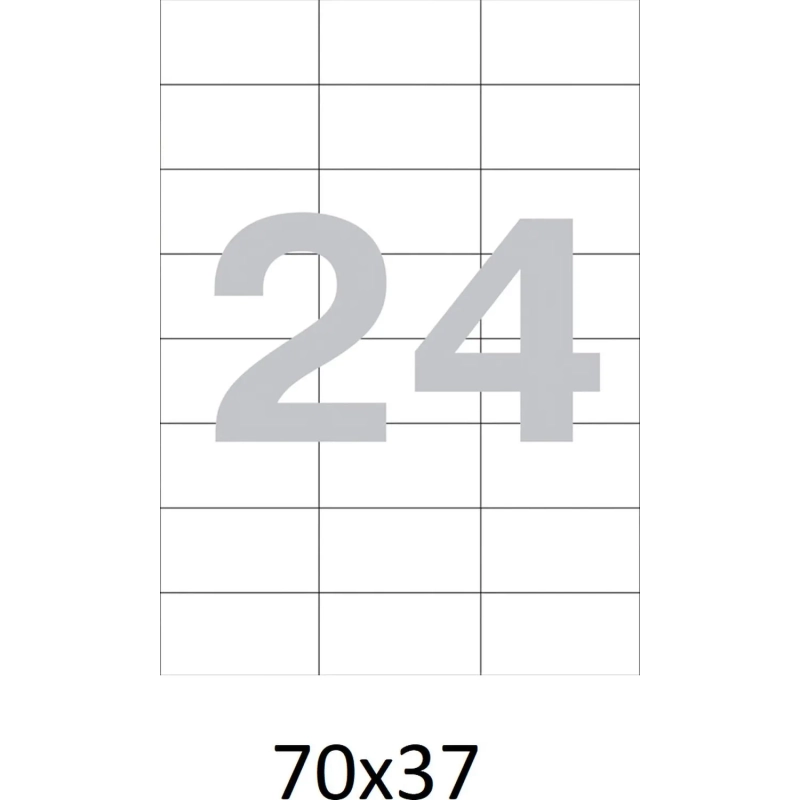 Этикетки самоклеящиеся  70х37 мм/24 шт. на листе А4  50листов