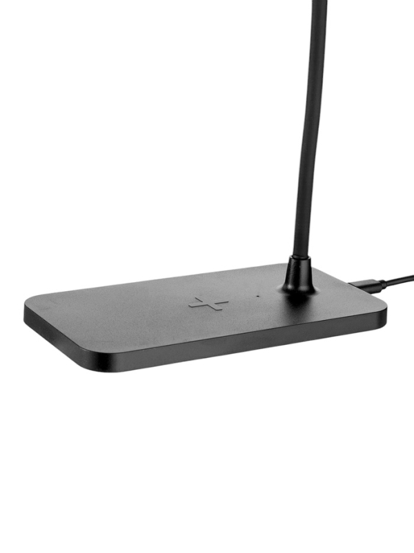 Настольная лампа с беспроводной зарядкой, GMV-0265, 15 Вт, черная