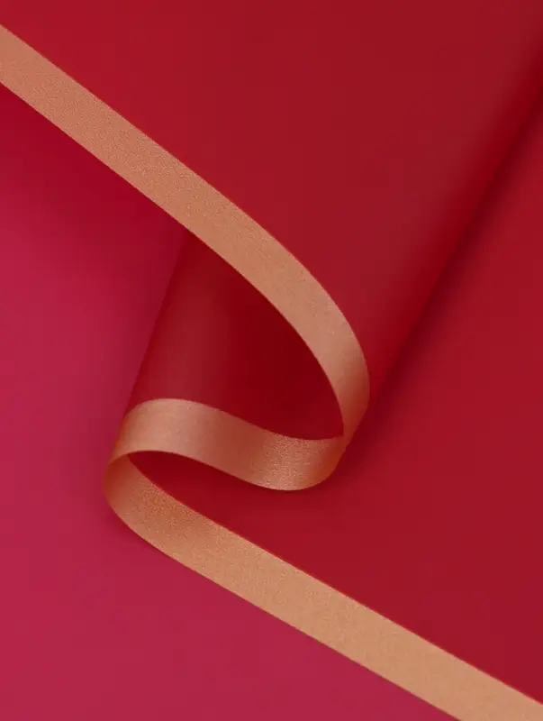 Пленка для цветов, &laquo;Бронзовая полоса&raquo;, бордовая, 57&times;57 см