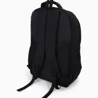 Рюкзак молодёжный на молниях, 2 отдела на молнии, 4 кармана, 37&times;17&times;54 см, чёрный