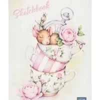 Блокнот СКЕТЧБУК 60л А5ф 100г/кв.м без линовки на пластик.спирали  Пластиковая обложка -Нежная аквар