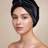 Чалма - тюрбан для волос MINAKU, 25&times;68 см, тенсель, чёрная