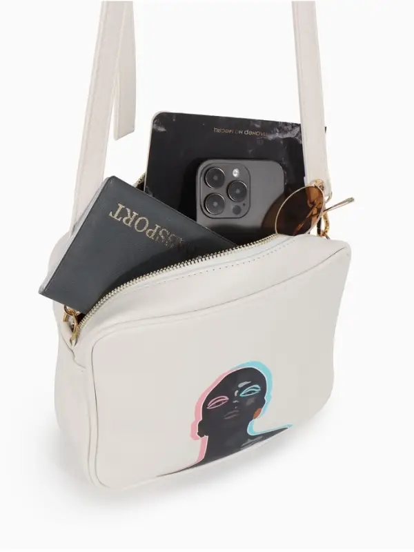 Сумка женская кросс-боди TEXTURA на молнии, 22&times;8&times;17 см, белая